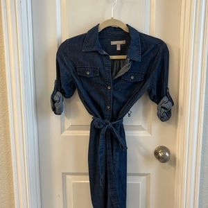 Banana Republic denim shirt dress.